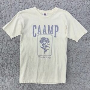 Caamp Believe Lavender Days Cream Offwhite Bayside T-shirt / Women's Small